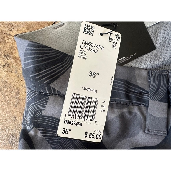 ADIDAS Ultimate365 Stretch Performance light Weight  Gray Golf Shorts Sz 36 - Picture 8 of 8
